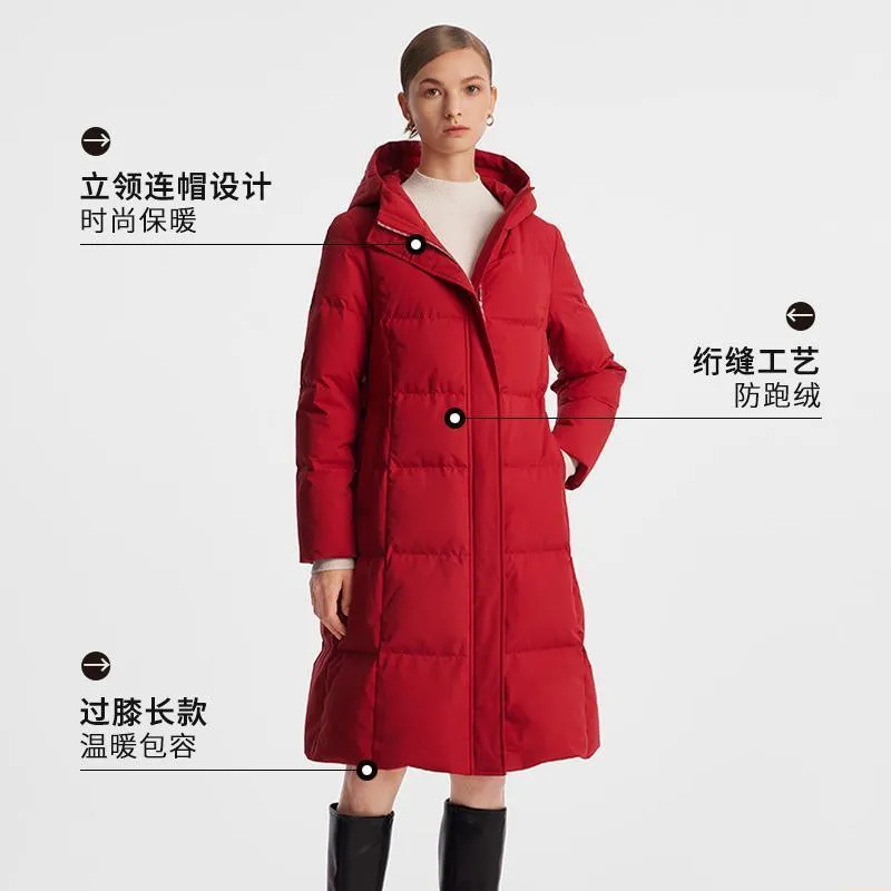 Hooded Long Goose Down Jacket