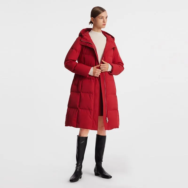Hooded Long Goose Down Jacket