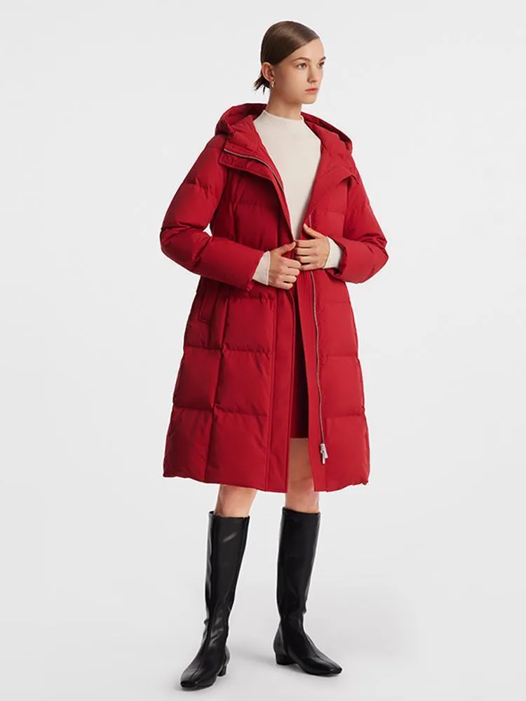 Hooded Long Goose Down Jacket