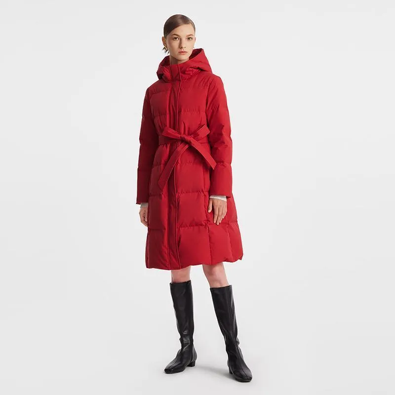 Hooded Long Goose Down Jacket