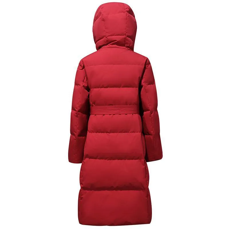 Hooded Long Goose Down Jacket