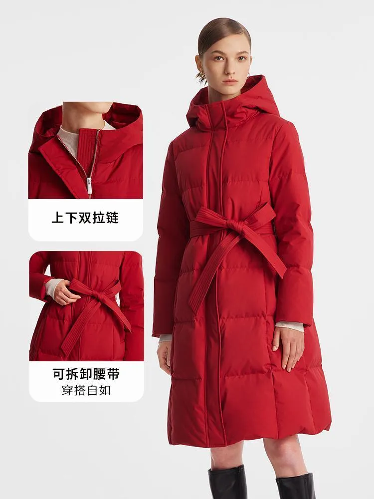 Hooded Long Goose Down Jacket