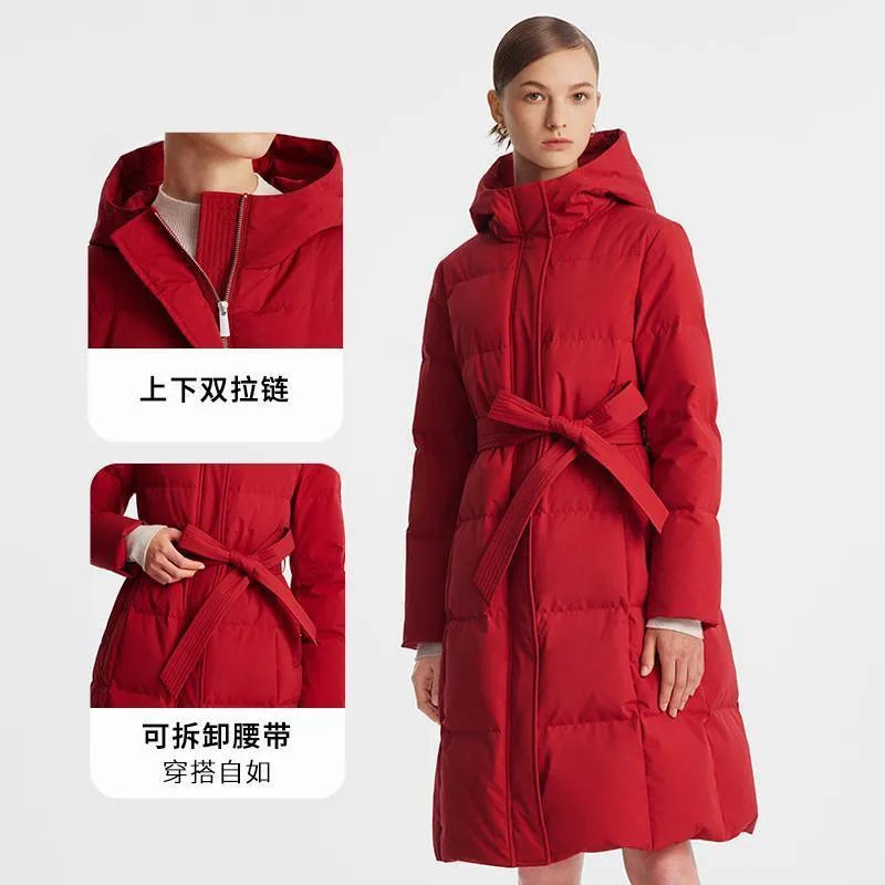 Hooded Long Goose Down Jacket