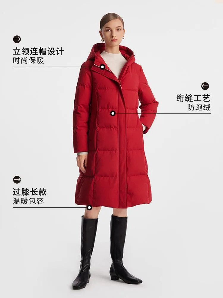 Hooded Long Goose Down Jacket