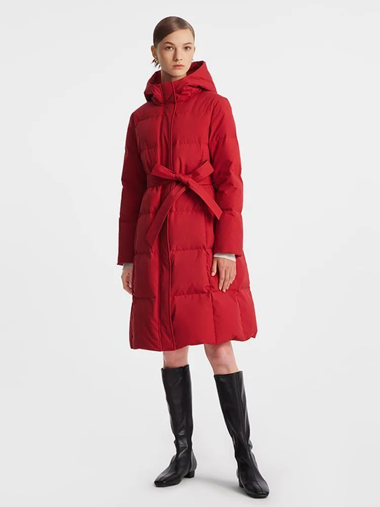 Hooded Long Goose Down Jacket