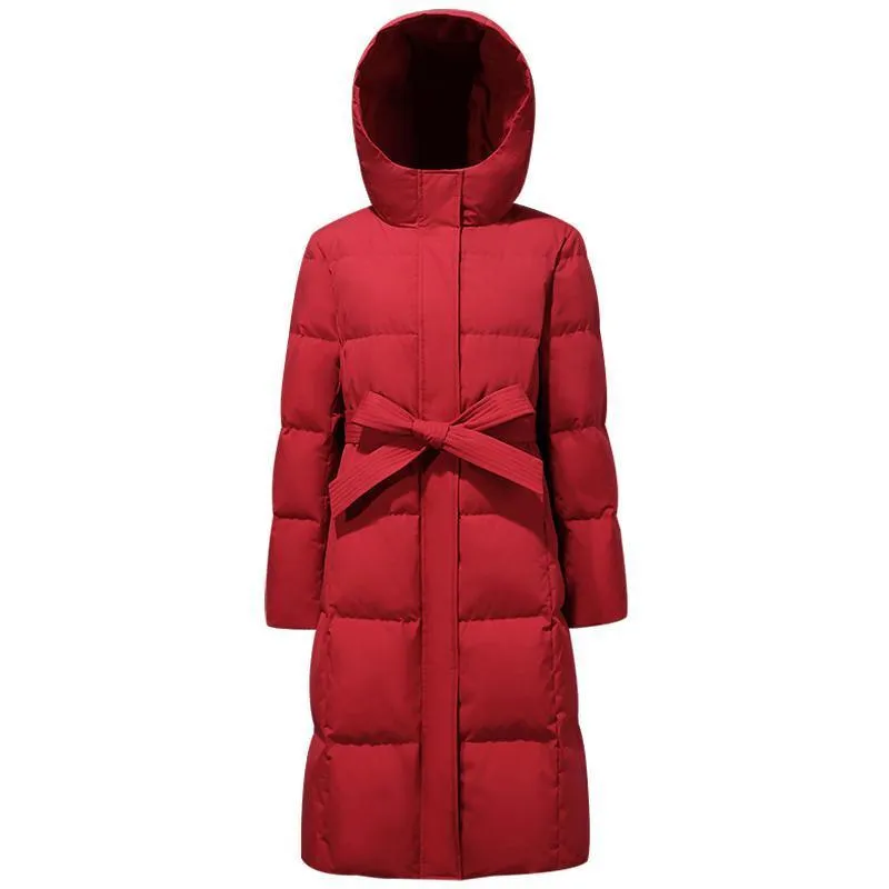Hooded Long Goose Down Jacket