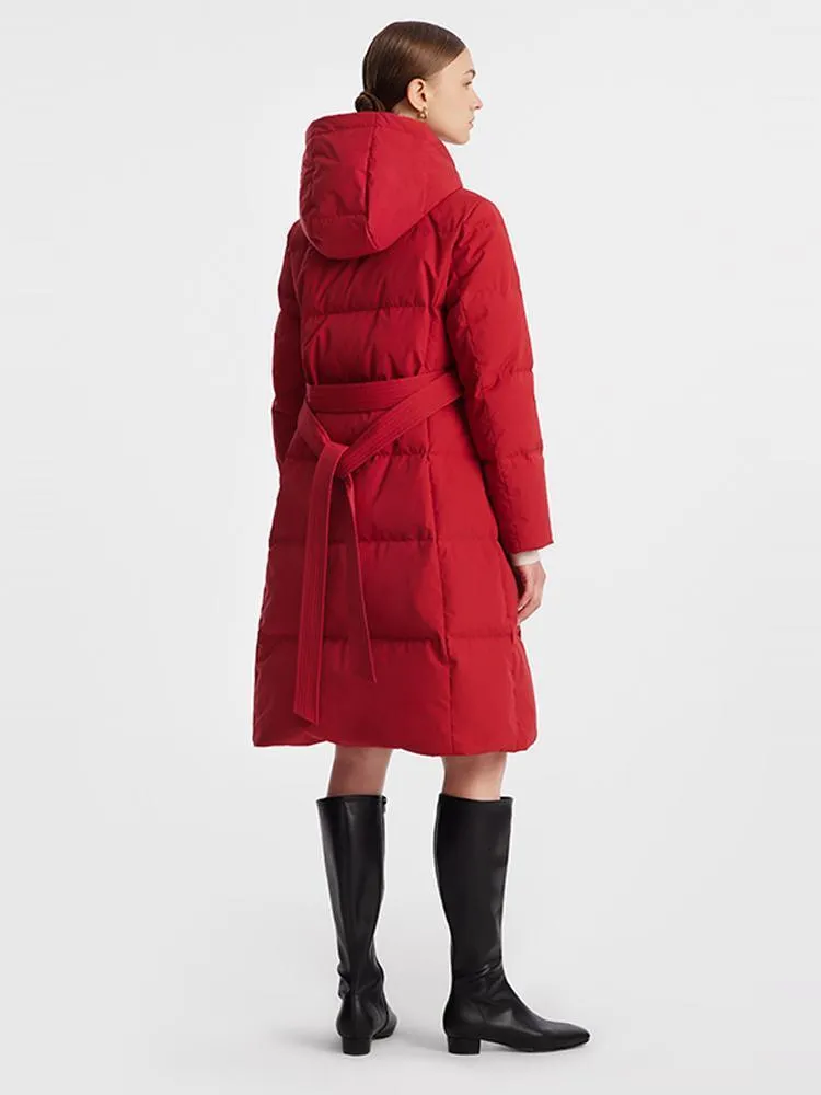 Hooded Long Goose Down Jacket