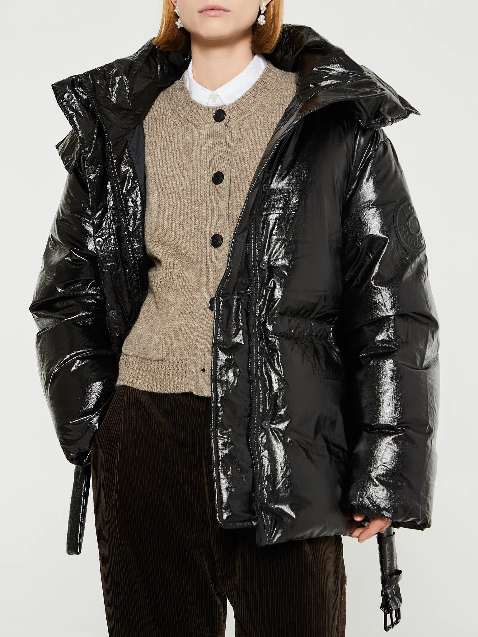 Hooded Puffer Jacket in Black