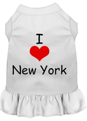 I Heart New York Screen Print Dress White Xxxl (20)