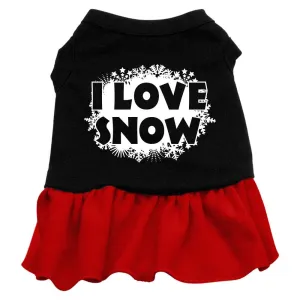I Love Snow Screen Print Dress Black with Red Med (12) I Love Snow Screen Print Dress Black with Red Med (12)