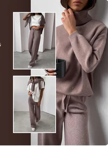 IvyLuxe™ – Turtleneck Co-Ord Set