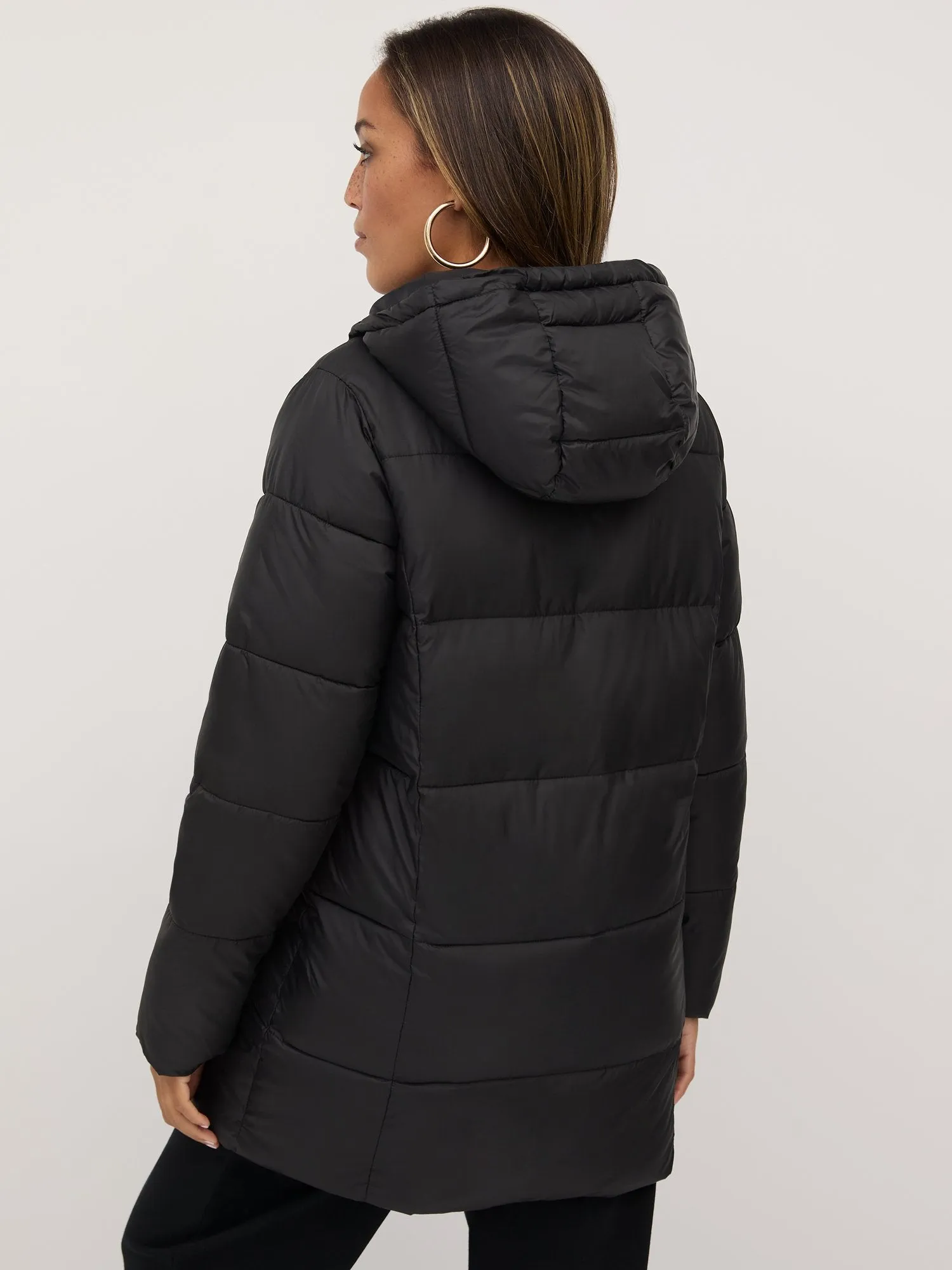 Long Zip-Front Puffer Jacket - Ultra-Puff Collection