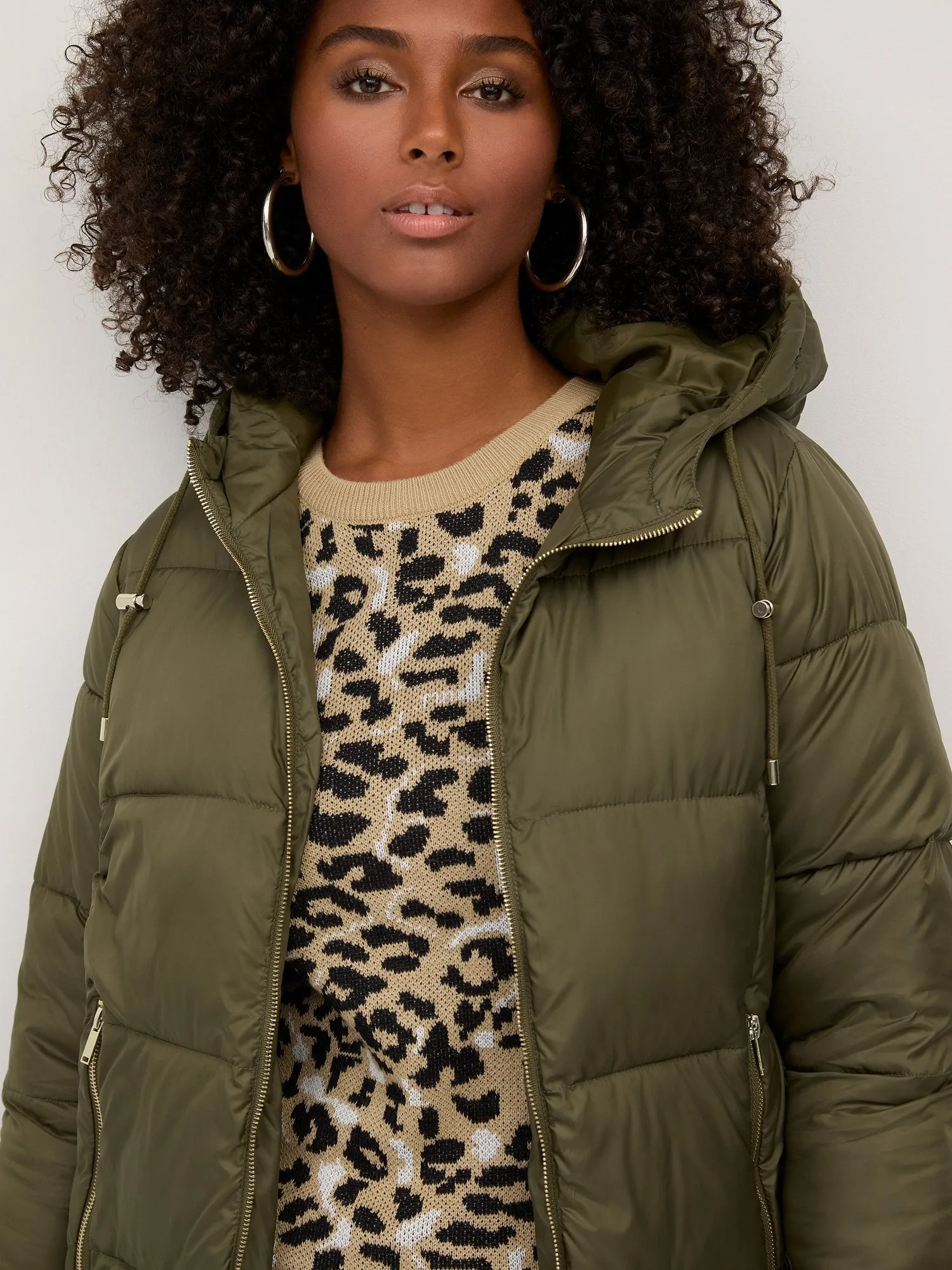Long Zip-Front Puffer Jacket - Ultra-Puff Collection