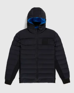 MENS EVANSTON DOWN PUFFER JACKET WITH RIB INSERTS AND REMOVABLE HOOD - B6N527Z1OW