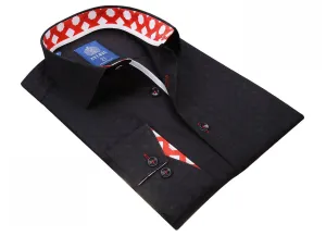 MEN'S FITTED SHIRT EUROPEAN MADE | BLACK | C04