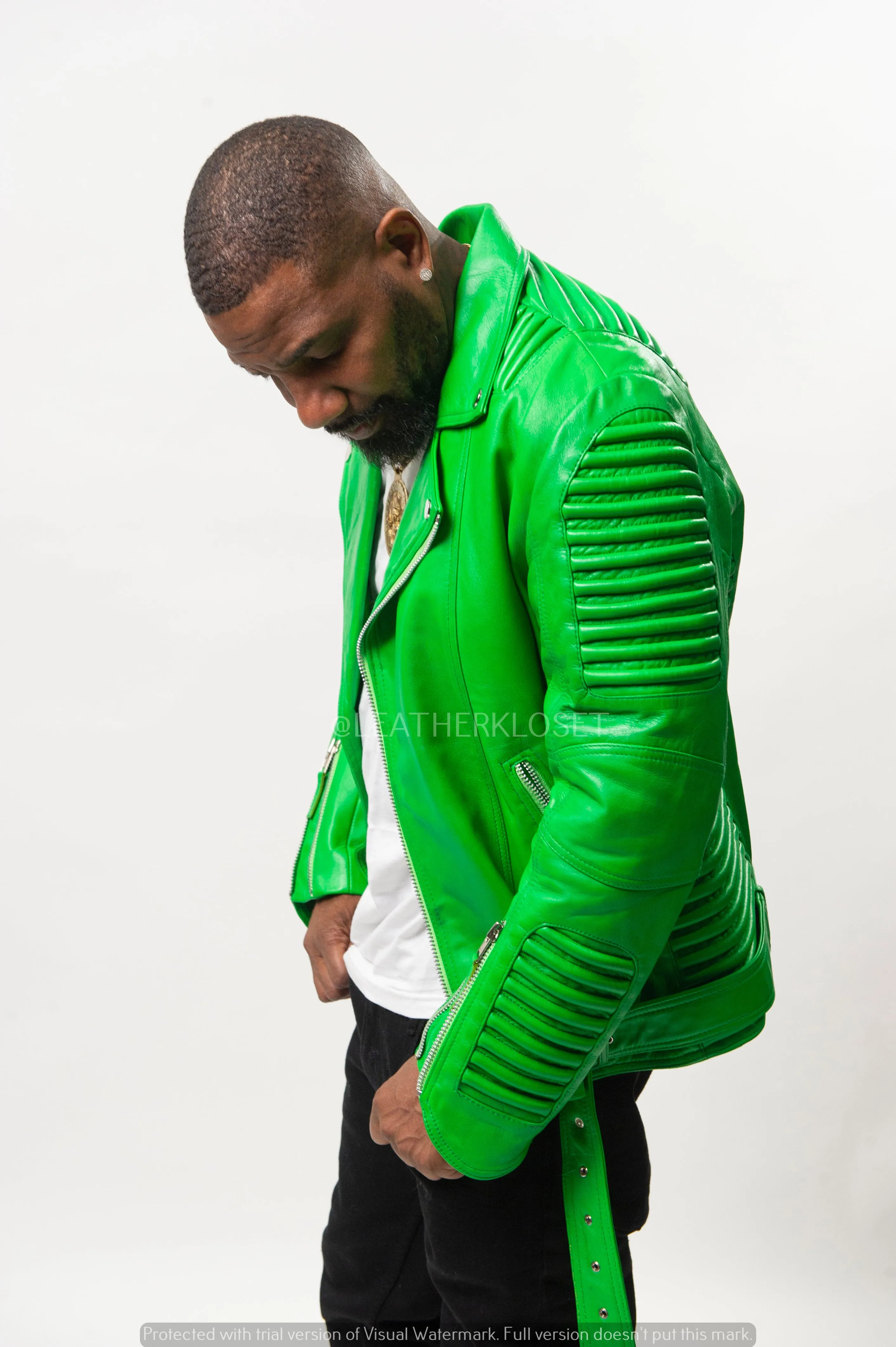 Men's Trey Biker Jacket [Green]