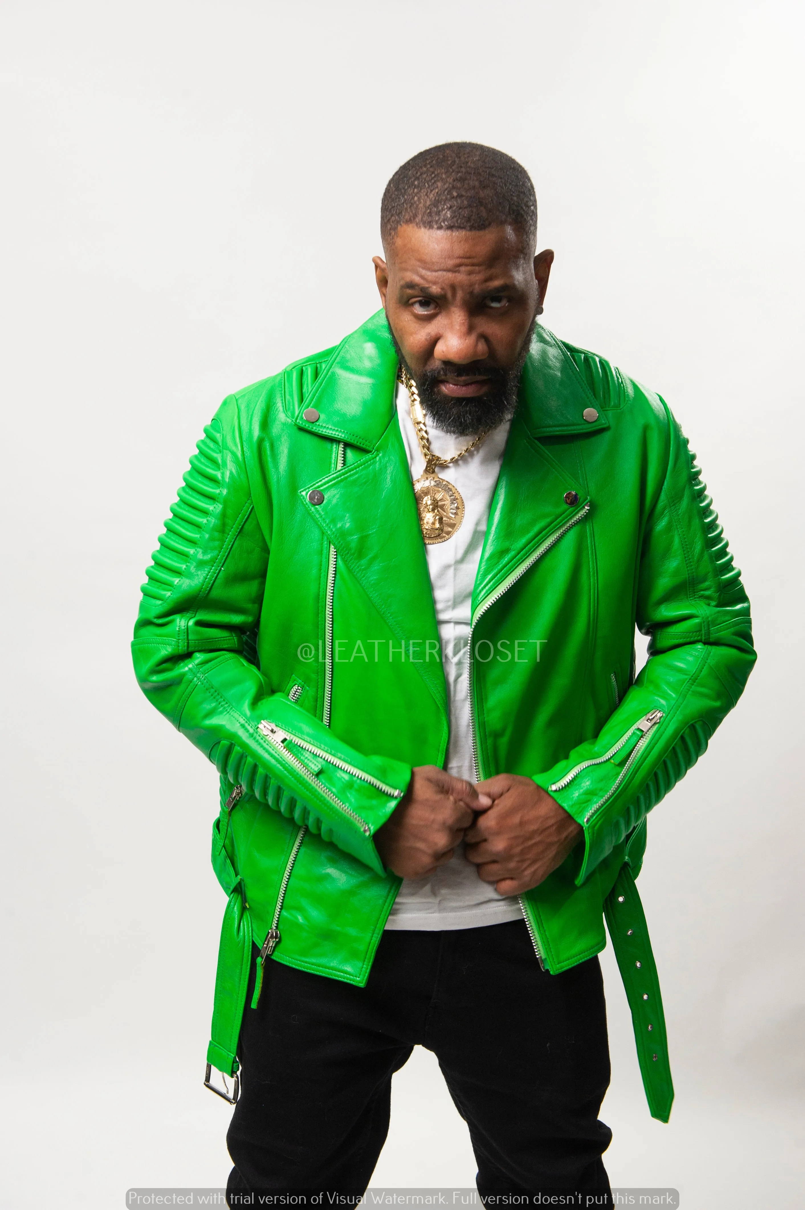Men's Trey Biker Jacket [Green]