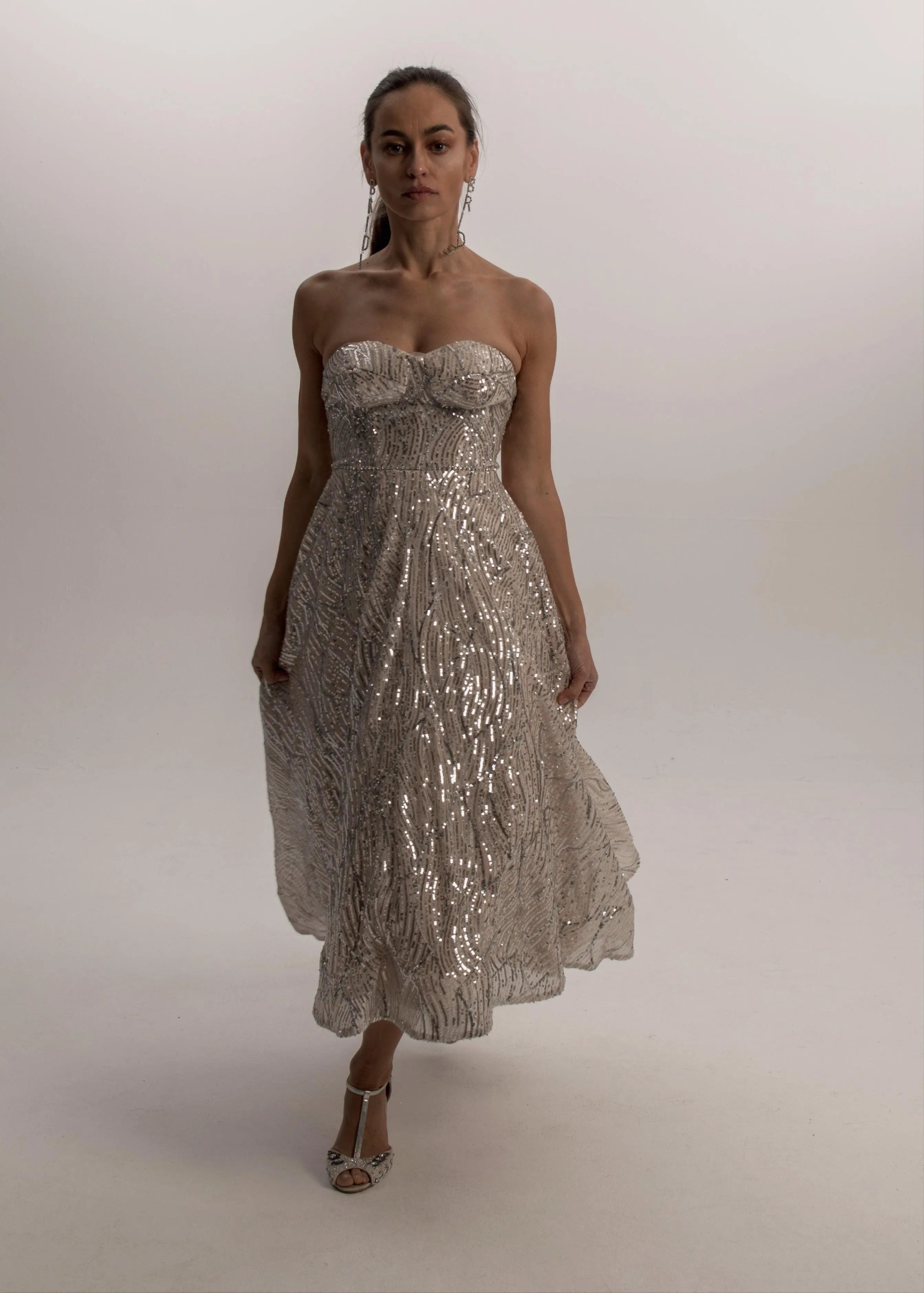 Mini Sequin Reception Dress