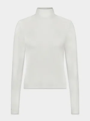 MODAL TURTLENECK LONG SLEEVE-CREAM
