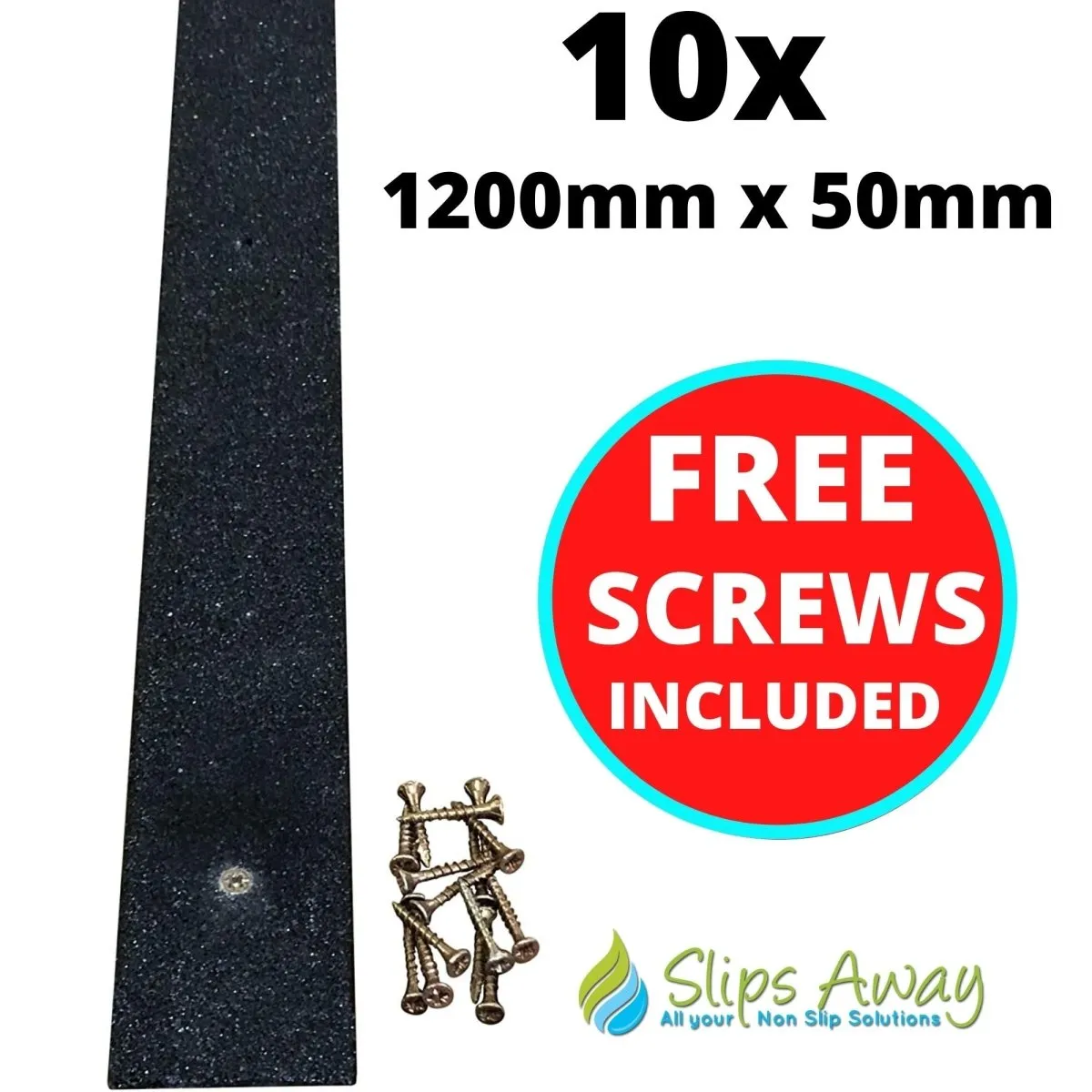 Non Slip Decking Strips GRP Heavy Duty Pro Grade 50mm - BLACK