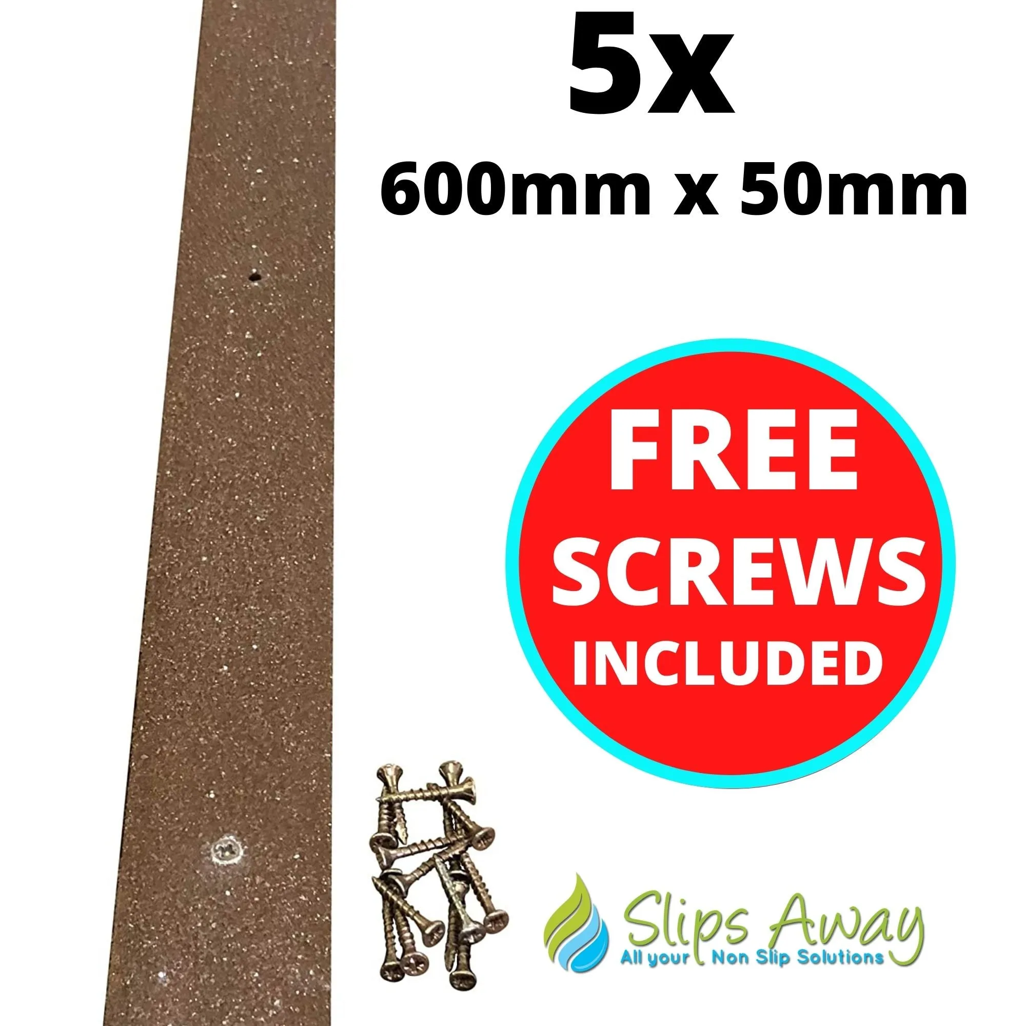Non Slip Decking Strips GRP Heavy Duty Pro Grade 50mm - BROWN