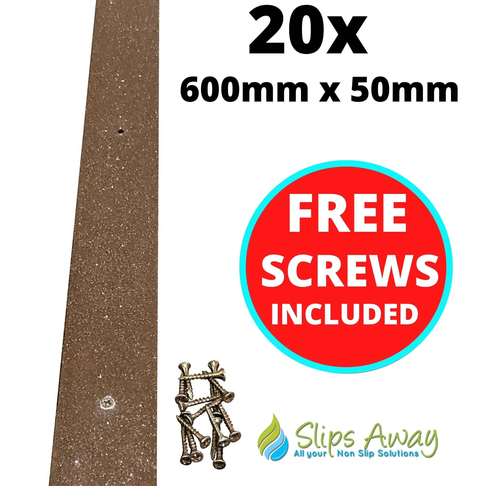Non Slip Decking Strips GRP Heavy Duty Pro Grade 50mm - BROWN