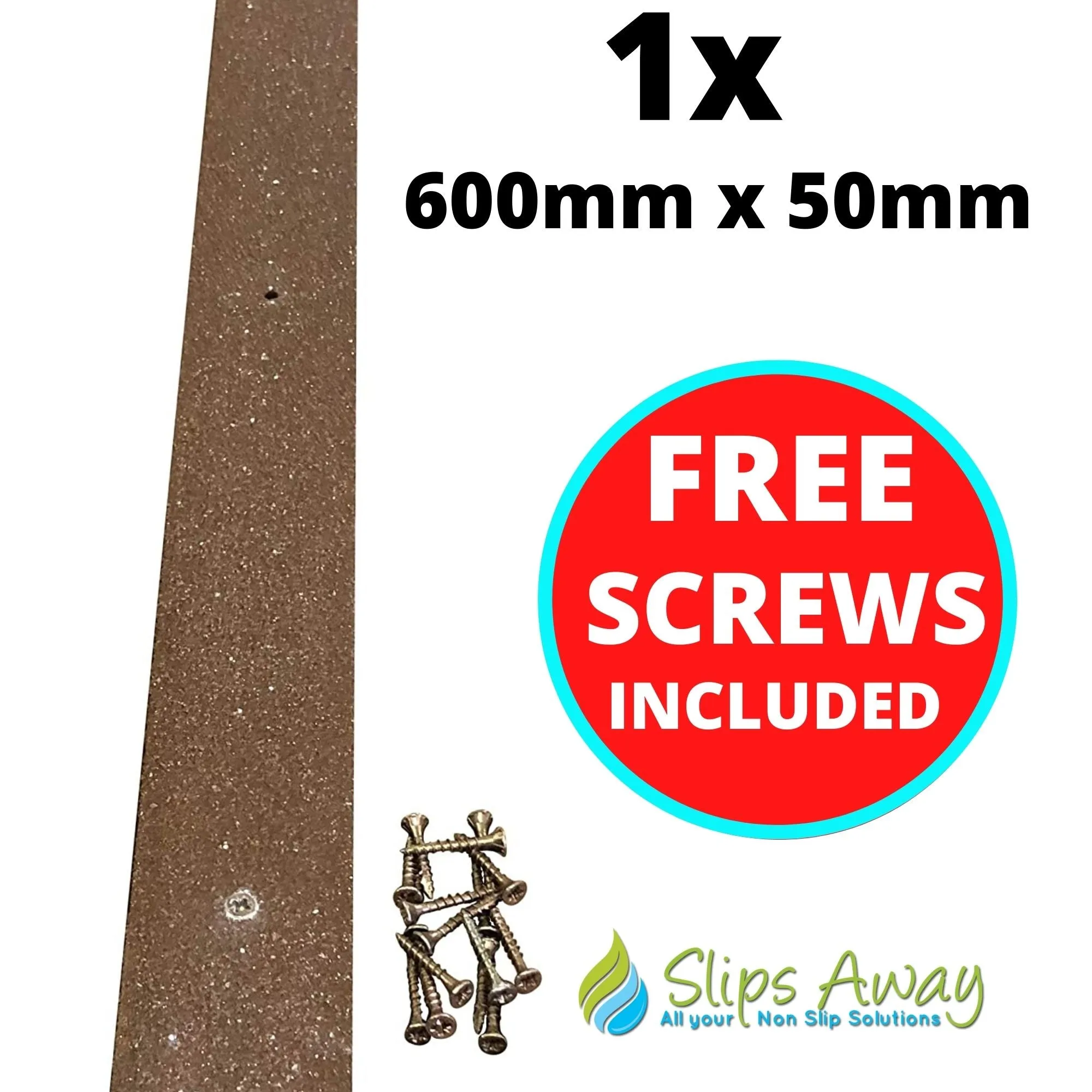 Non Slip Decking Strips GRP Heavy Duty Pro Grade 50mm - BROWN