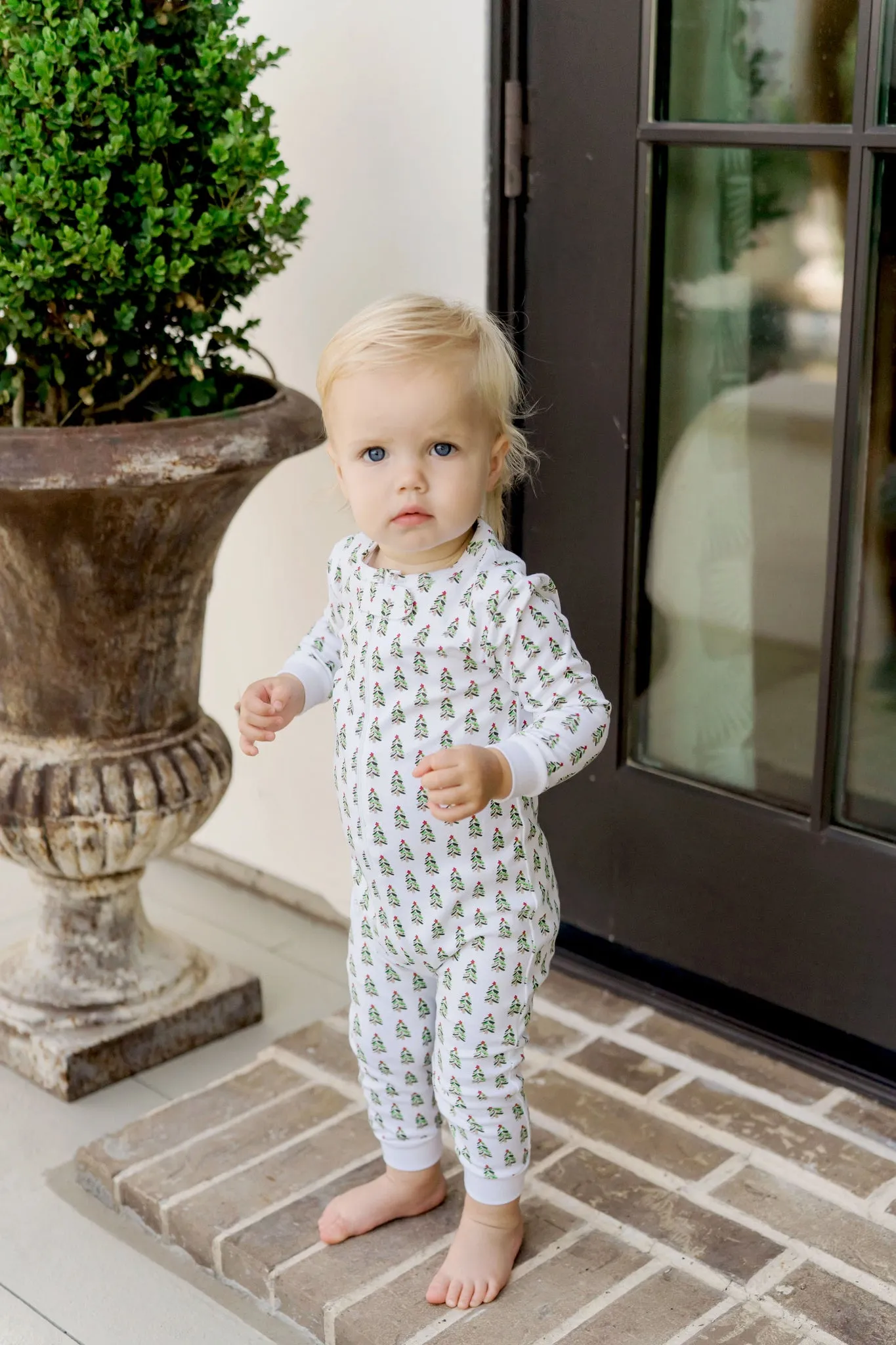 Parker Zipper Footie | Oh Christmas Tree (0-3M, 3-6M, 6-9M)