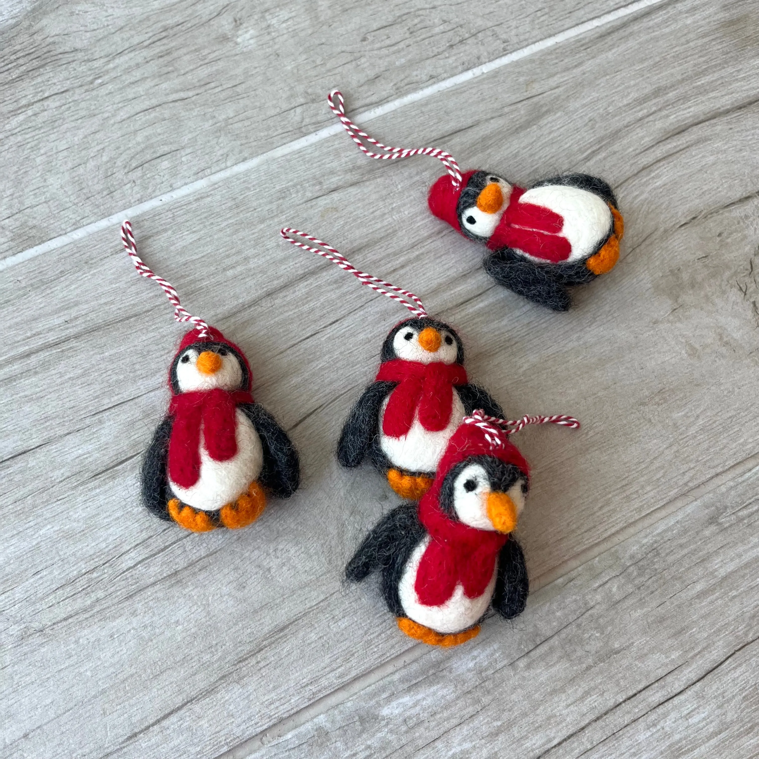Penguin with Hat Felt Decoration