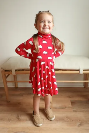 Pig Bamboo Turtleneck Twirl Dress