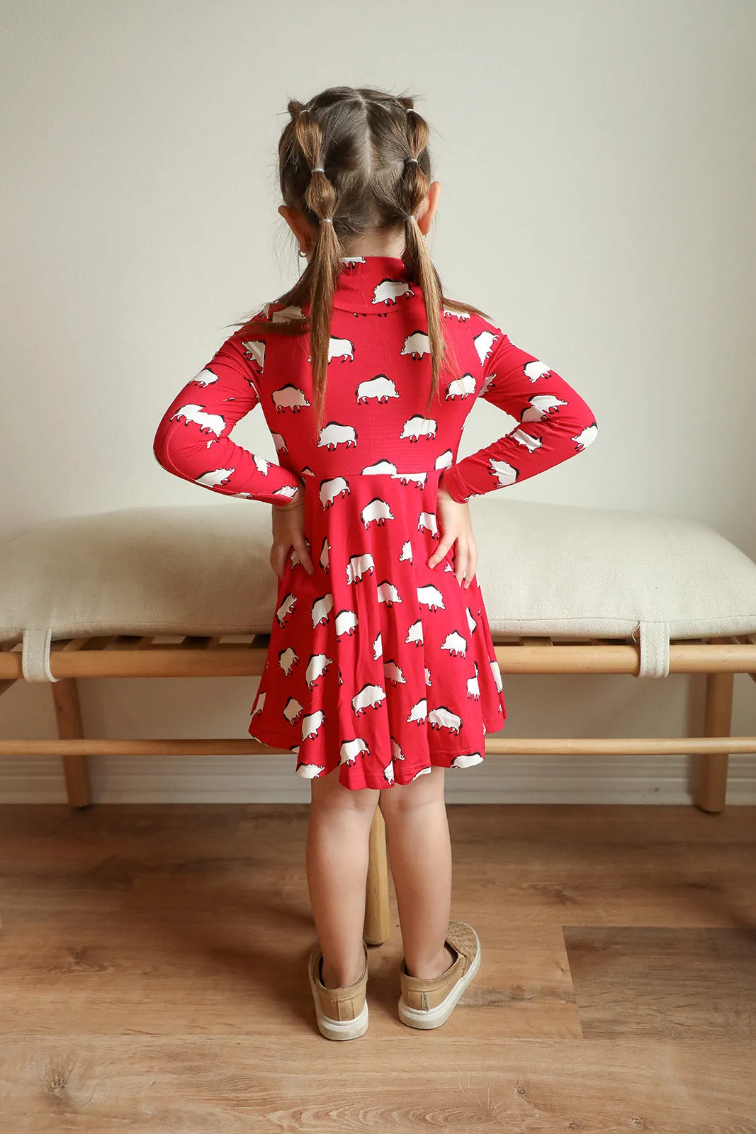 Pig Bamboo Turtleneck Twirl Dress
