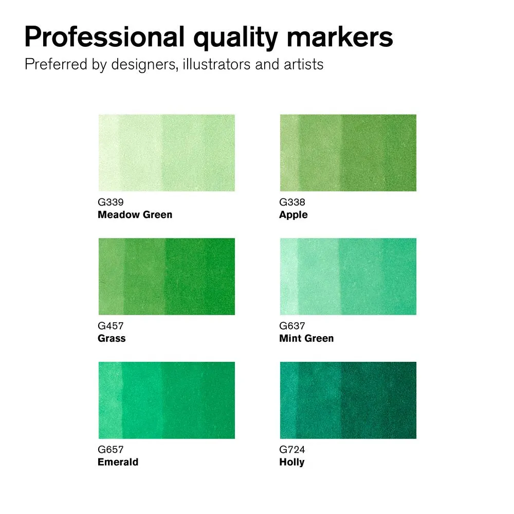 Promarker 6 Green Tones
