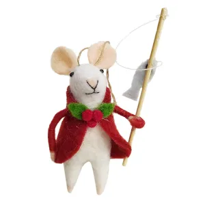 "Go Fishing Fred" Felt Mouse Ornament
