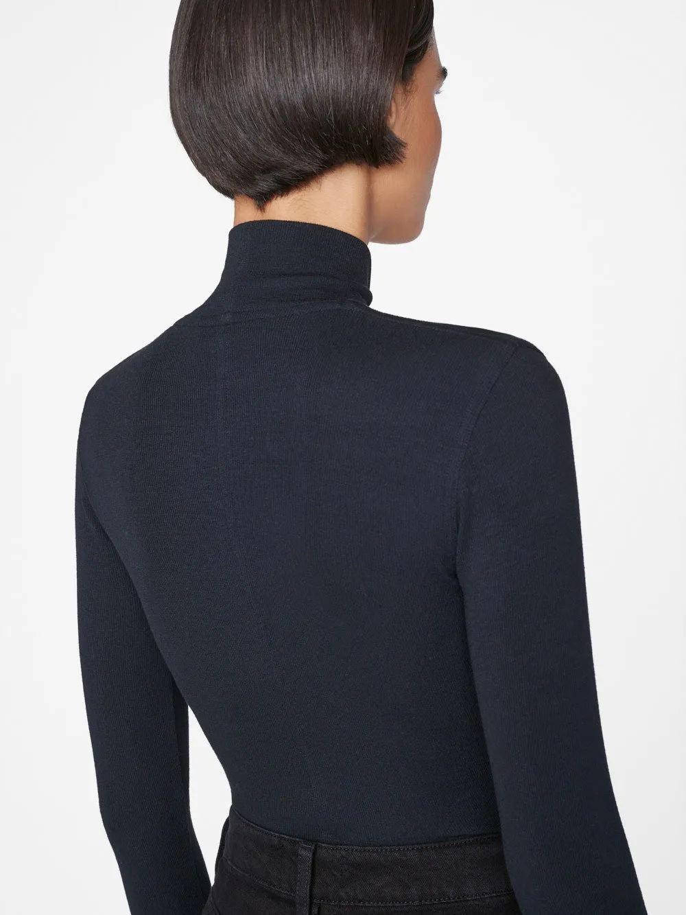 Rib Turtleneck -- Noir