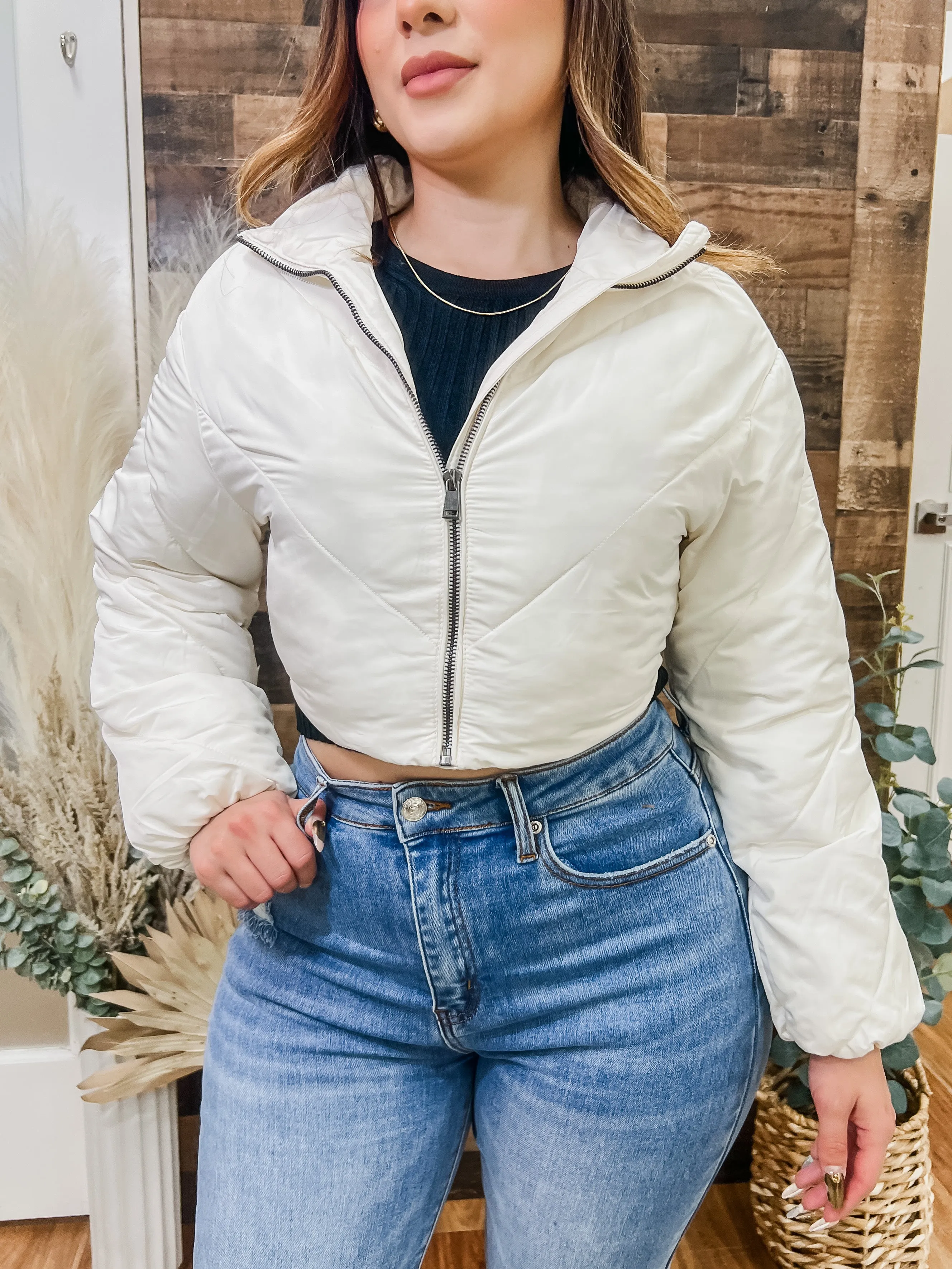Skylar Cropped Puffer Jacket