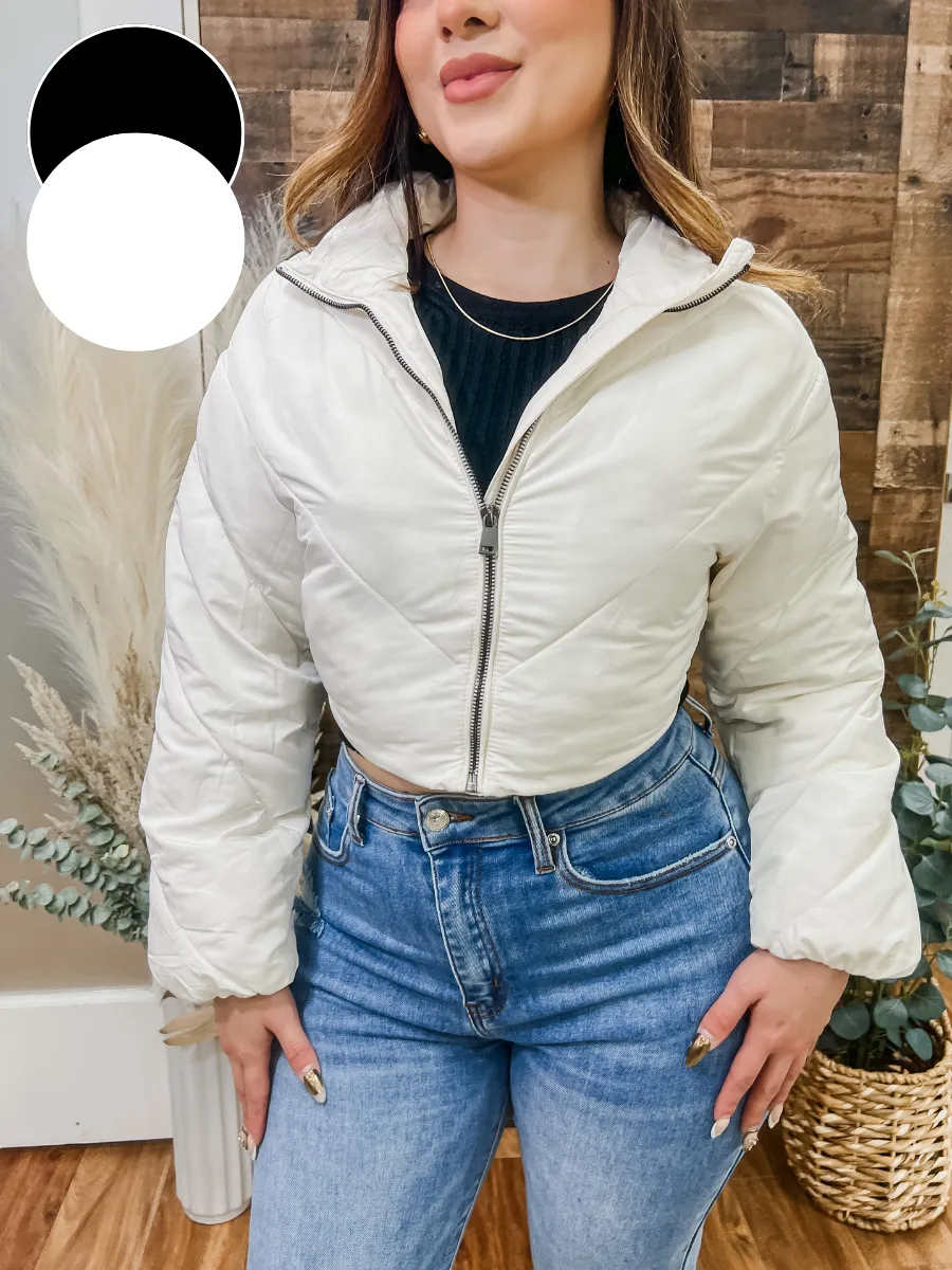 Skylar Cropped Puffer Jacket