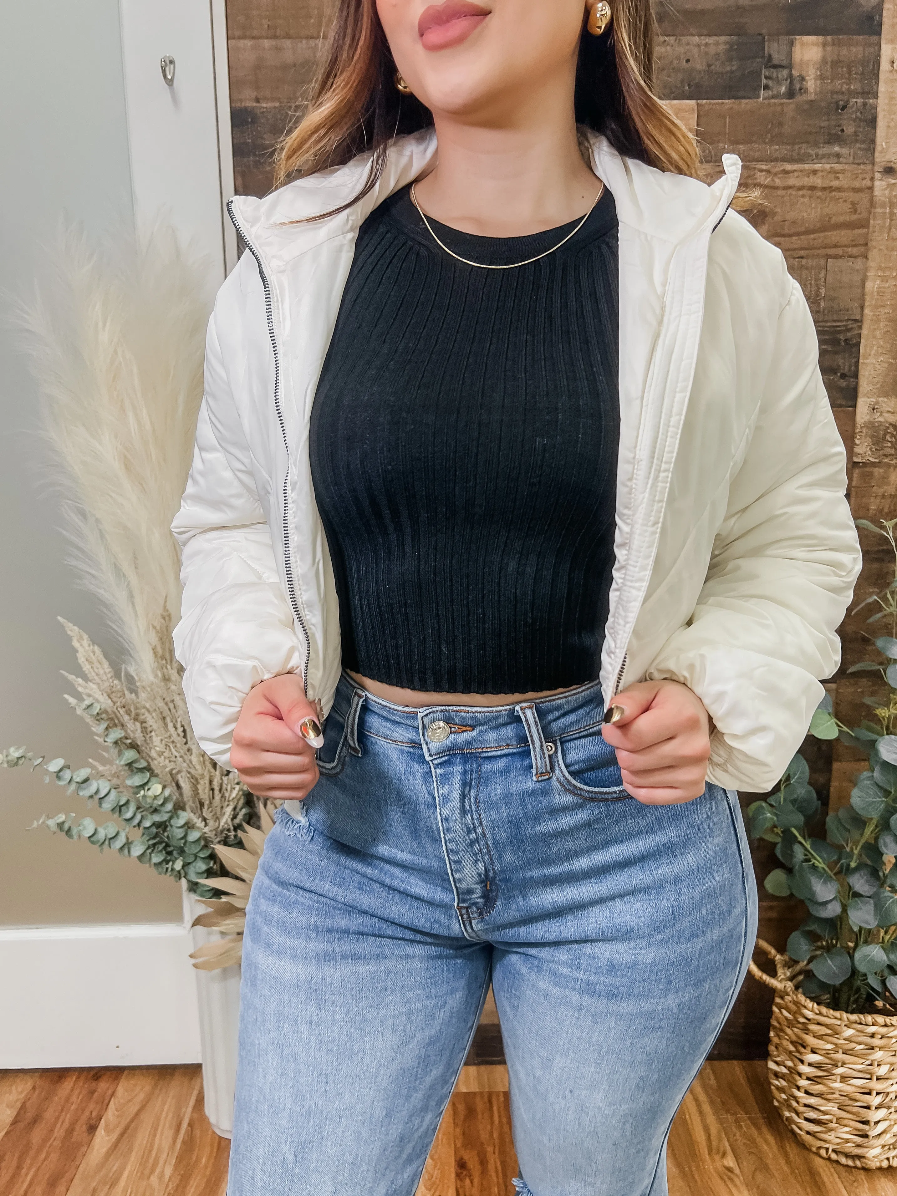 Skylar Cropped Puffer Jacket