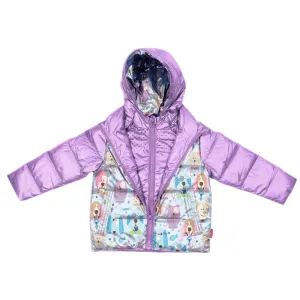 The Road Coat Down -  Lilac Puppy Print