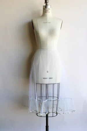 Vintage 1950s 1960s White Tulle Crinoline