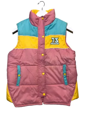 Vintage Coquet Color Block Puffer Vest