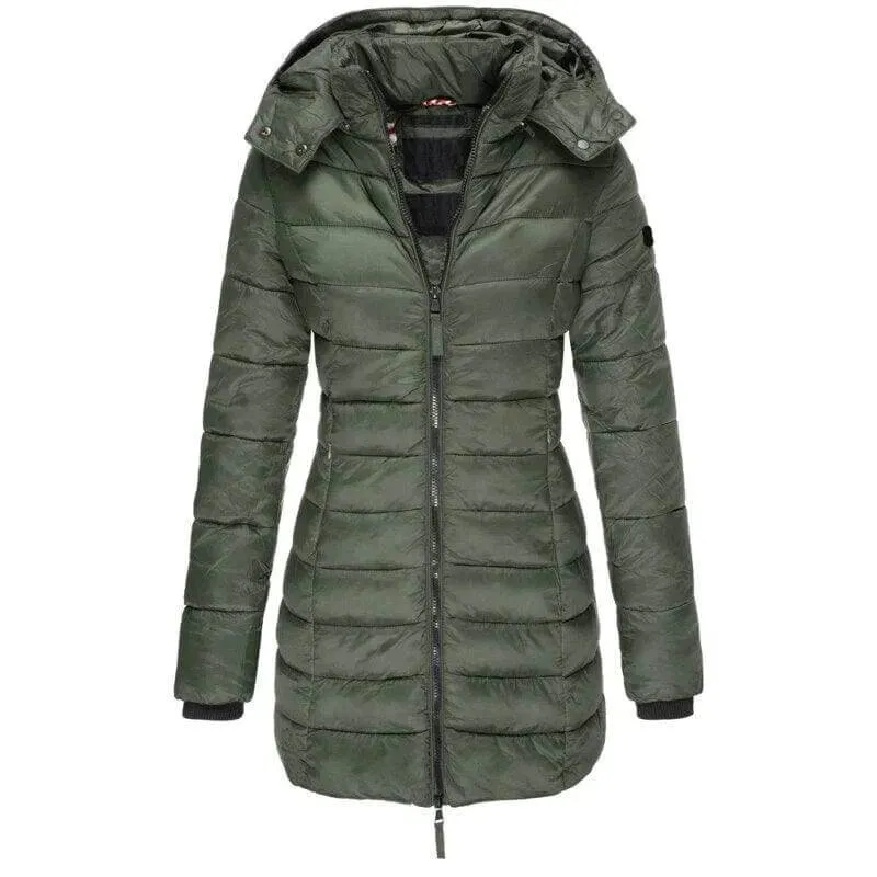 Women's Long Hooded Puffer Jacket